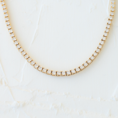 Tennis by Margot | Build Your Own Tennis Necklace | 18k Gold , 2.50 carats to 6.30 carats