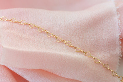 Mini Me Heart Paperclip Bracelet | 14k Yellow Gold Filled