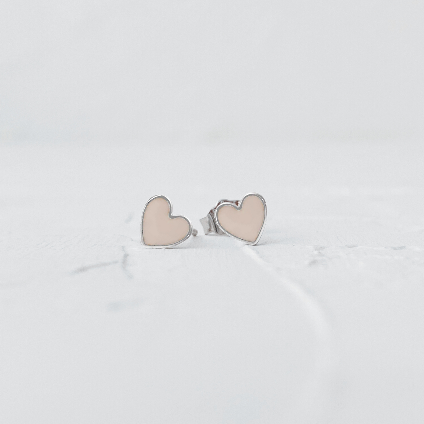 Enamel Heart Earrings | Heartful Radiance Studs