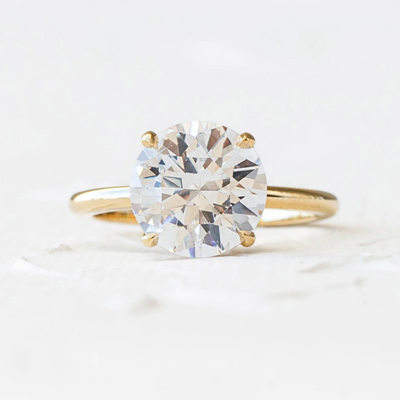 Rosalind | Solitaire Diamond Engagement Ring with a Diamond Wrap and Hidden Petal Design