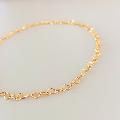 Heart Paperclip Bracelet | 14k Solid Gold or Gold Filled