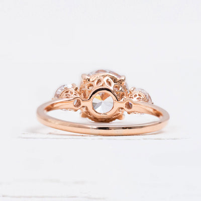 Margot | 2 Carat TW Three Stone Round Brilliant Diamond Engagement Ring in Yellow, White or Rose Gold