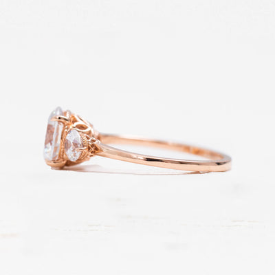 Margot | 2 Carat TW Three Stone Round Brilliant Diamond Engagement Ring in Yellow, White or Rose Gold