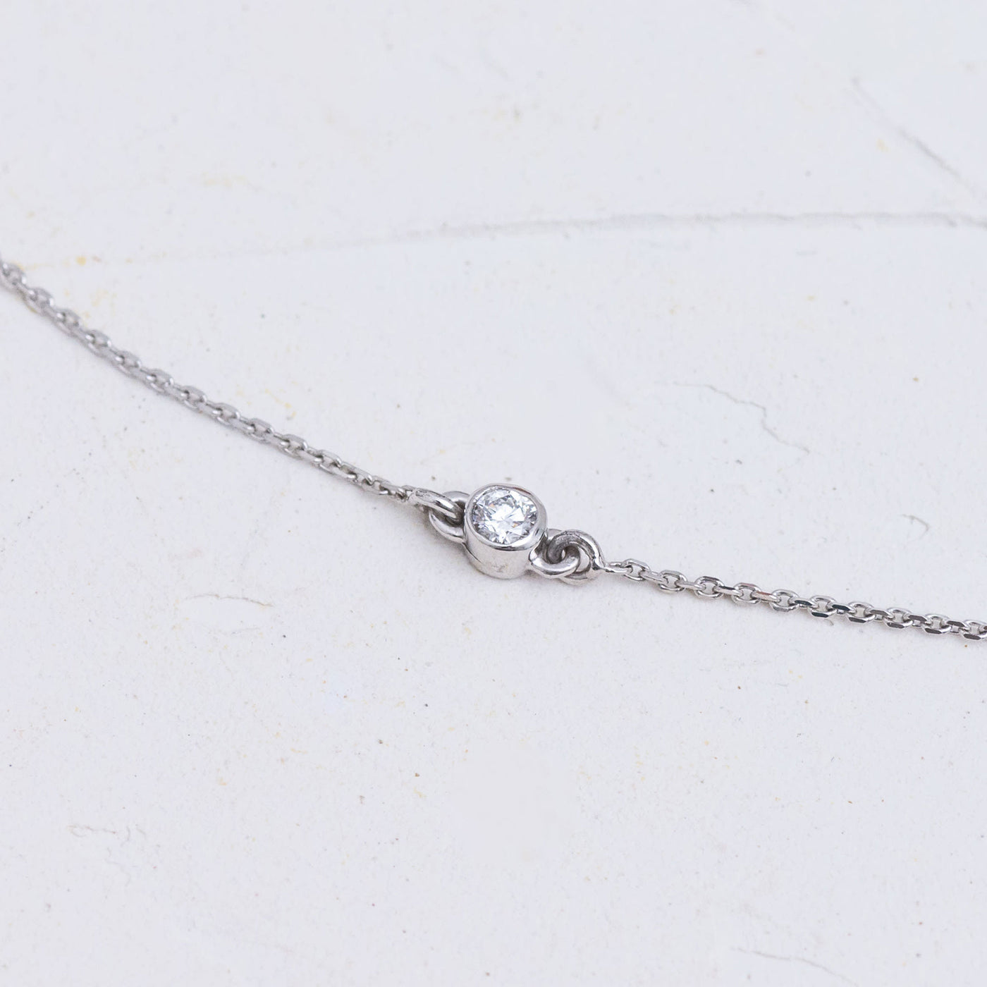 Round Diamond Necklace | 18k or 14k Gold