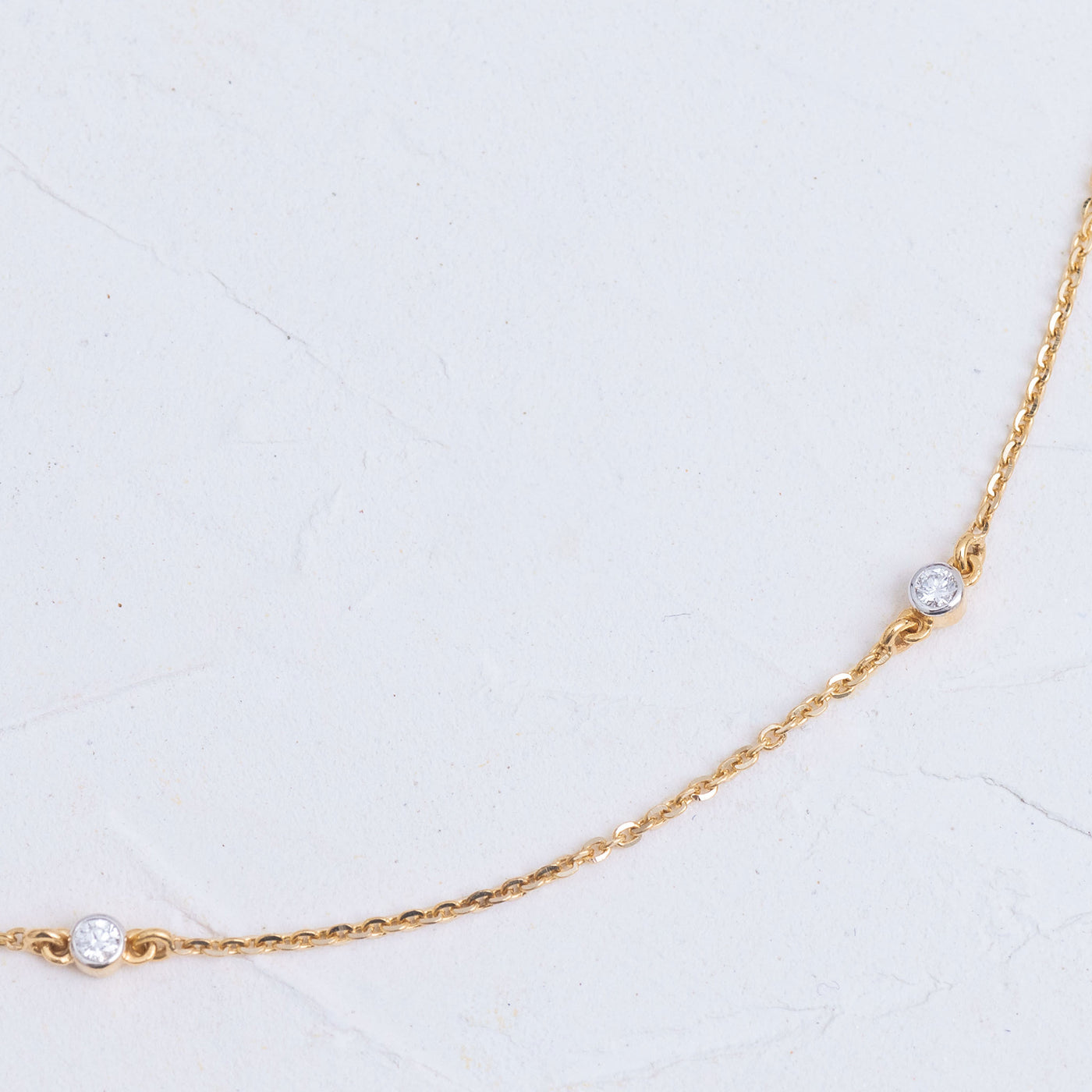 Round Diamond Necklace | 18k or 14k Gold