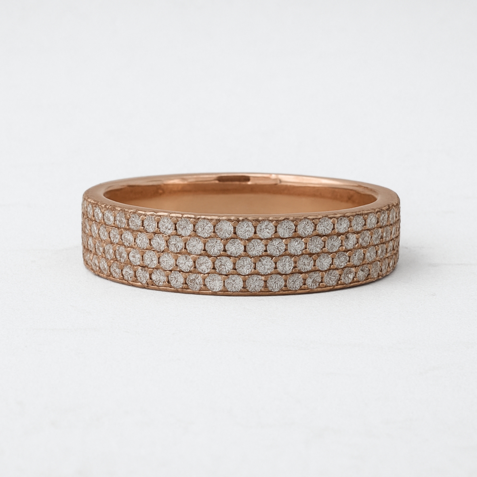 5 row pave front white